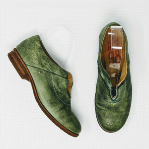 A.S.98 Green Leather Loafers Size 36
